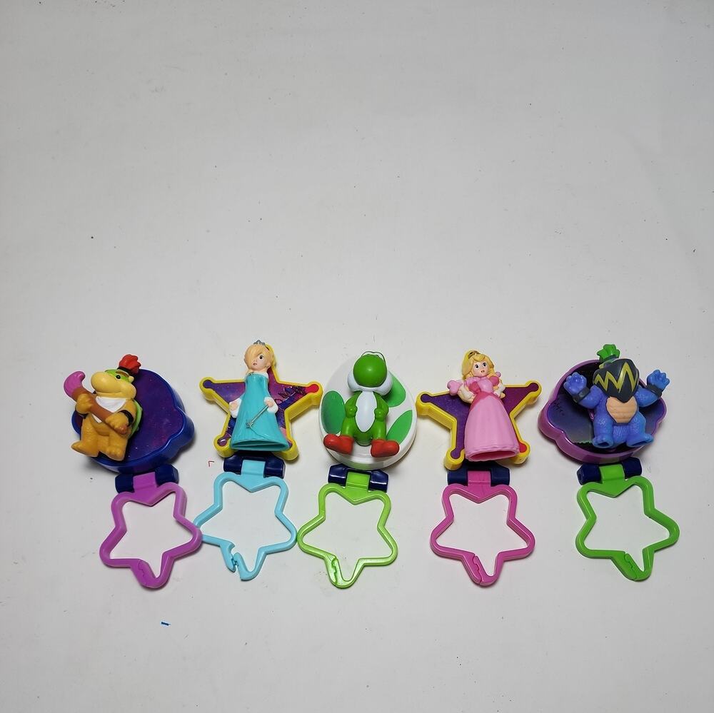 McDonald's Super Mario Movie Happy Meal Toys Lot Peach Rosalina Bowser 2023